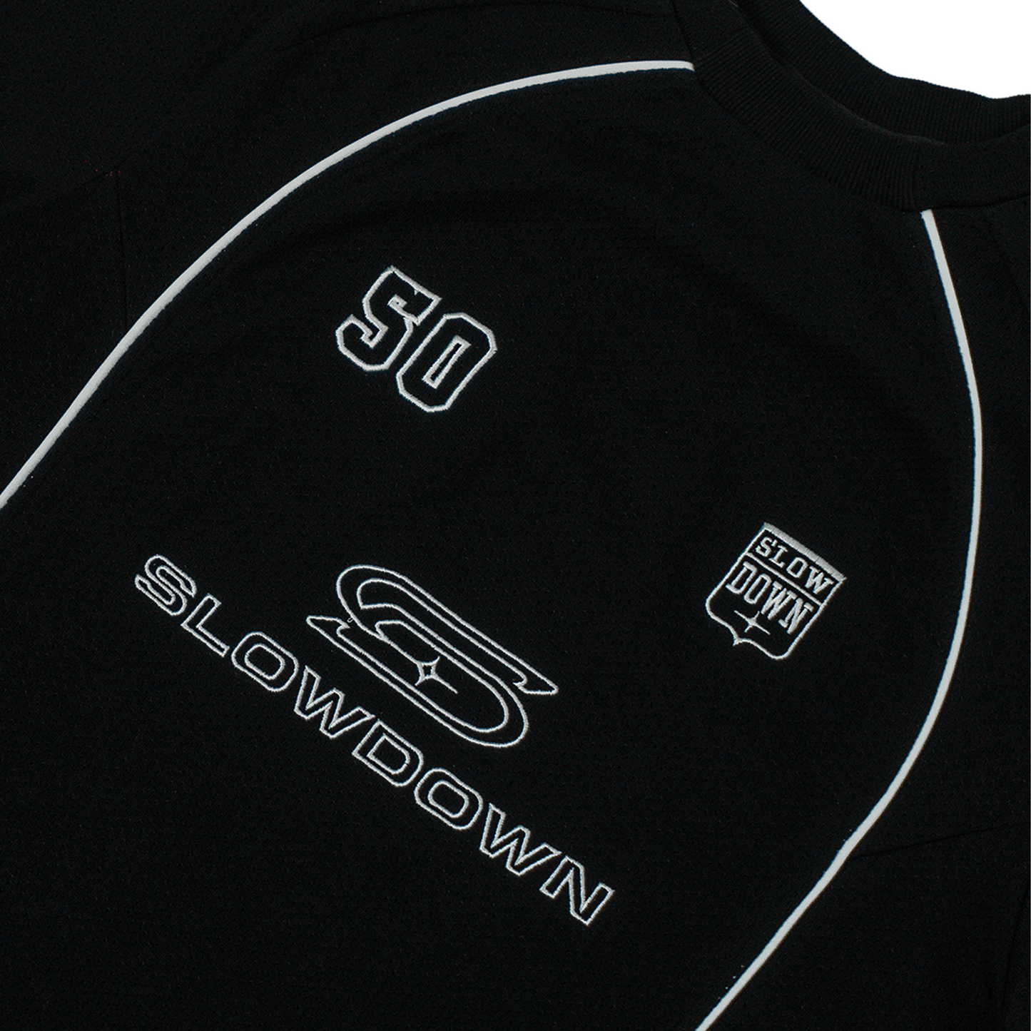SLOWDOWN Soccer Tee Black (FW25)