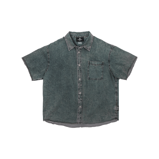 SLOWDOWN Washed Denim Blue Shirt (FW25)