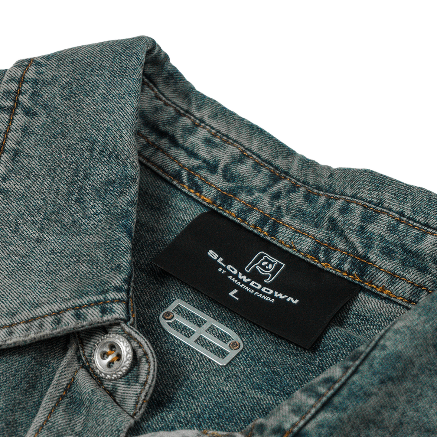 SLOWDOWN Washed Denim Blue Shirt (FW25)