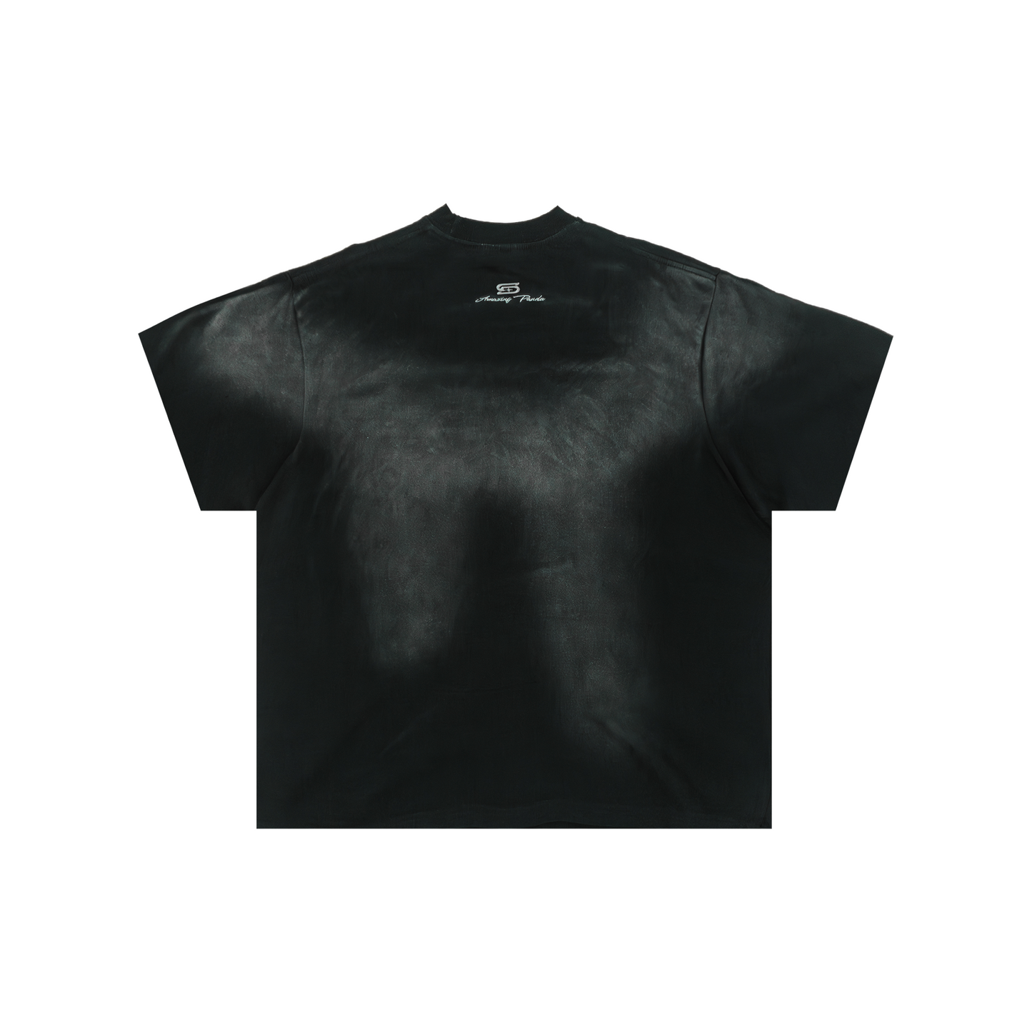 SLOWDOWN Washed Ink Splash Tee Black (FW25)