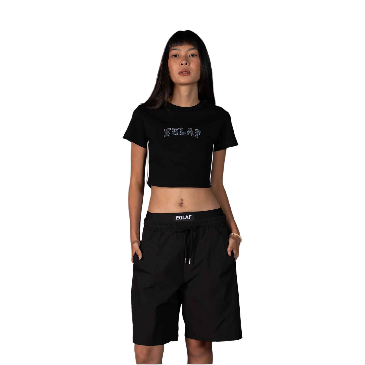 EGLAF Sculpta Elastic Waist Shorts Black (SS25)