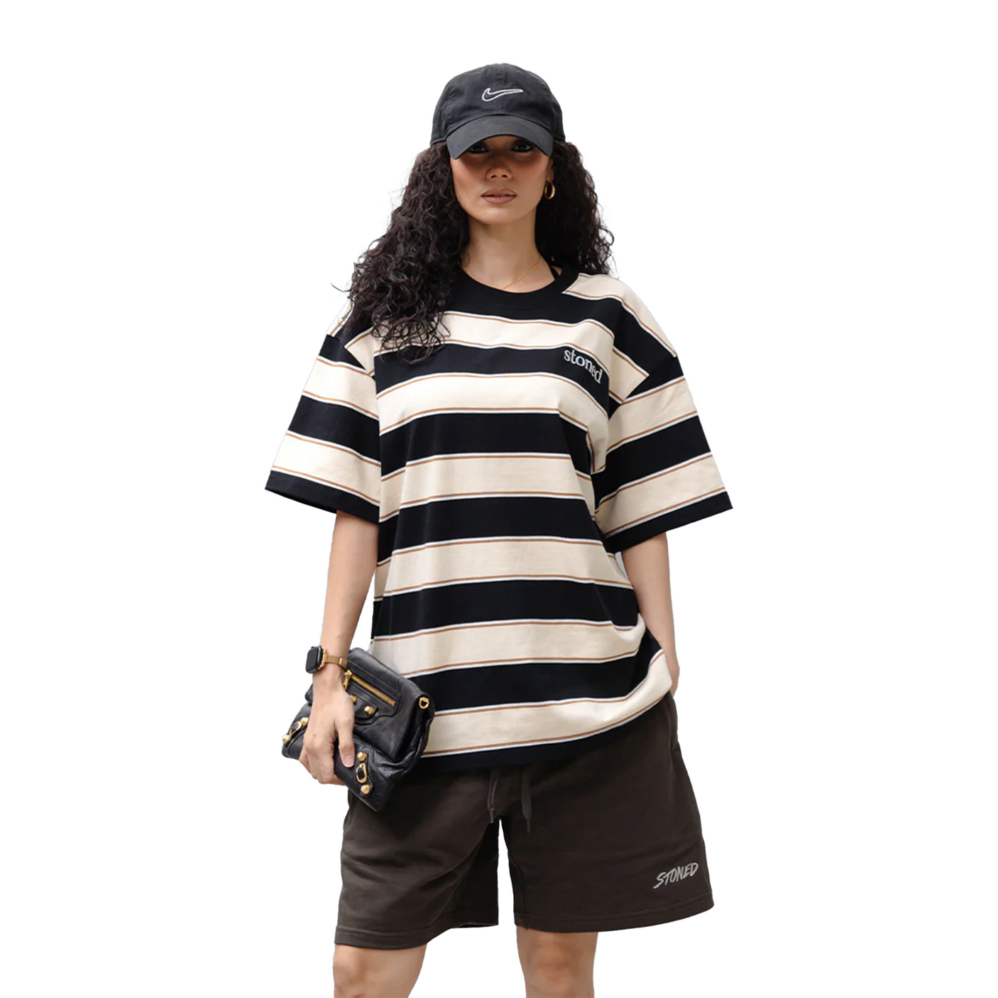 Stoned & Co ® Stoned Originals : Tee Stripes Black/Cream (FW24)
