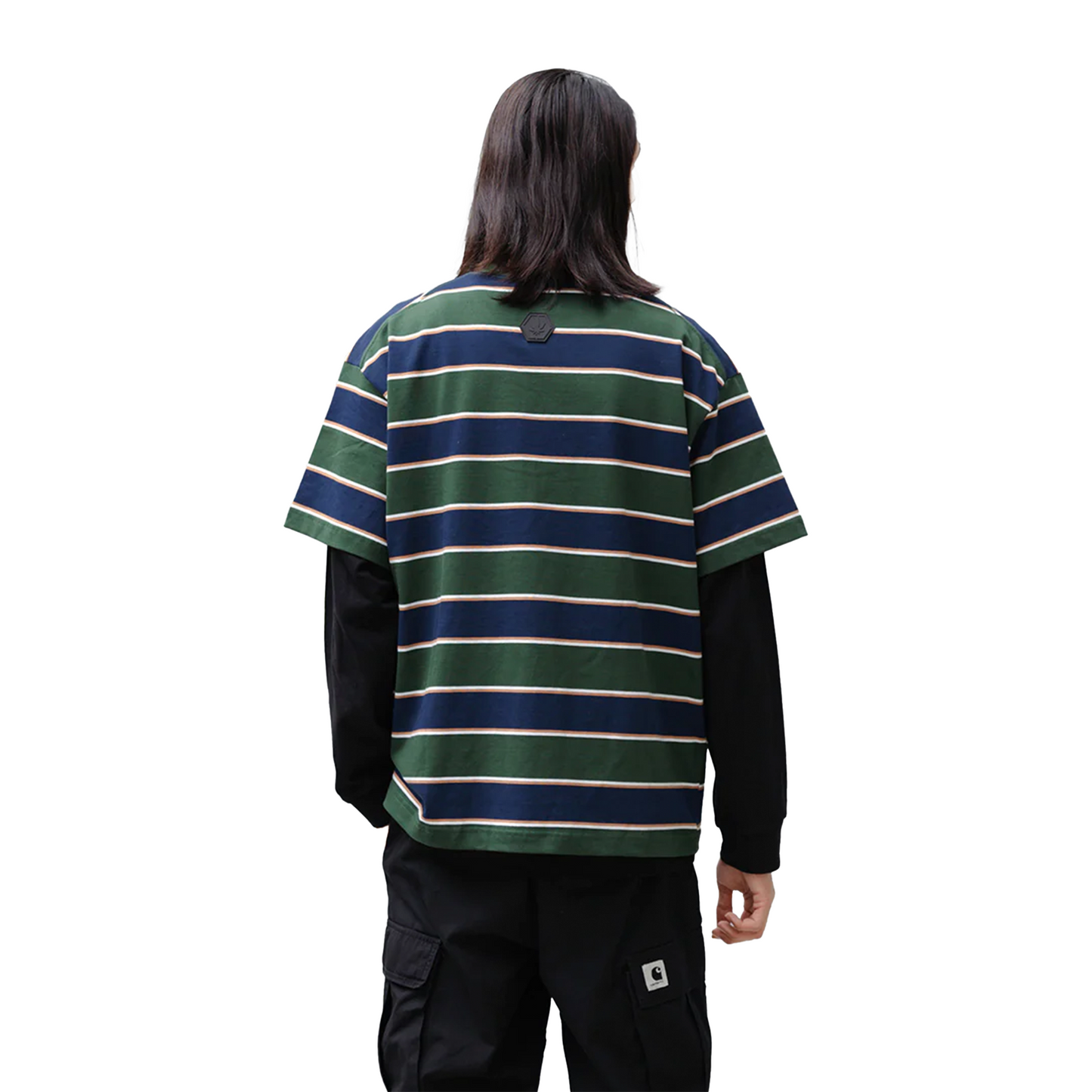 Stoned & Co ® Stoned Originals : Tee Stripes Navy/Green (FW24)