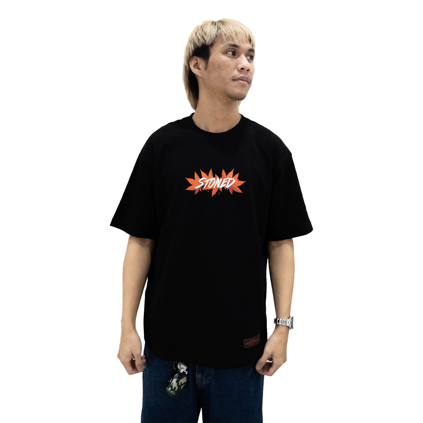 Stoned & Co ® Stoned Retro : Genetic Maple Tee Black (SS24)