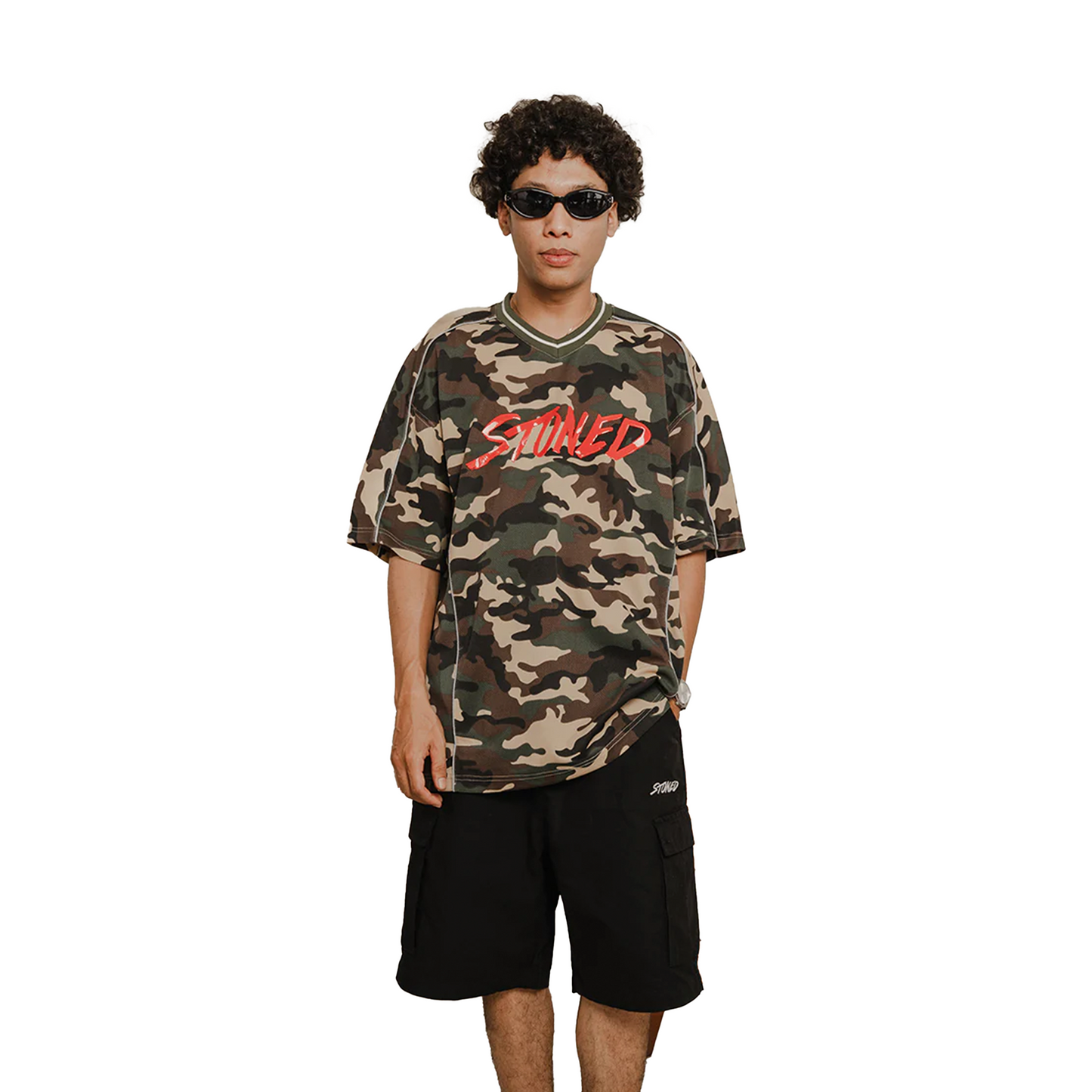 Stoned & Co ® Blessed25 : Cargo Shorts Black (SS25)