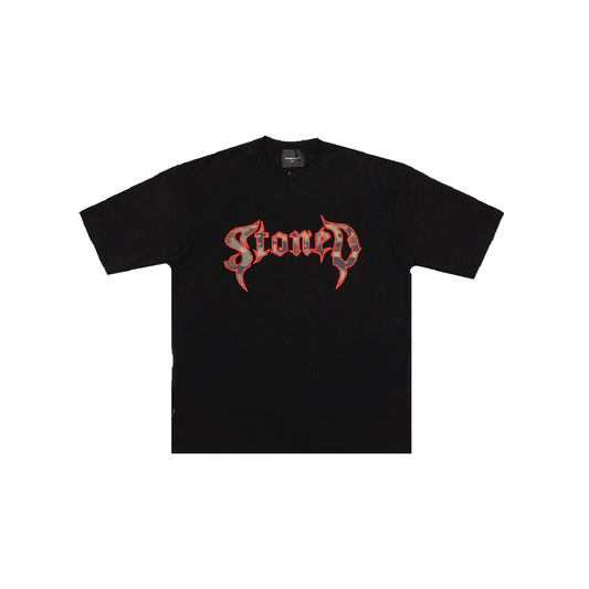 Stoned & Co ® Blessed25 : Conspiracy Camo Tee Black (SS25)