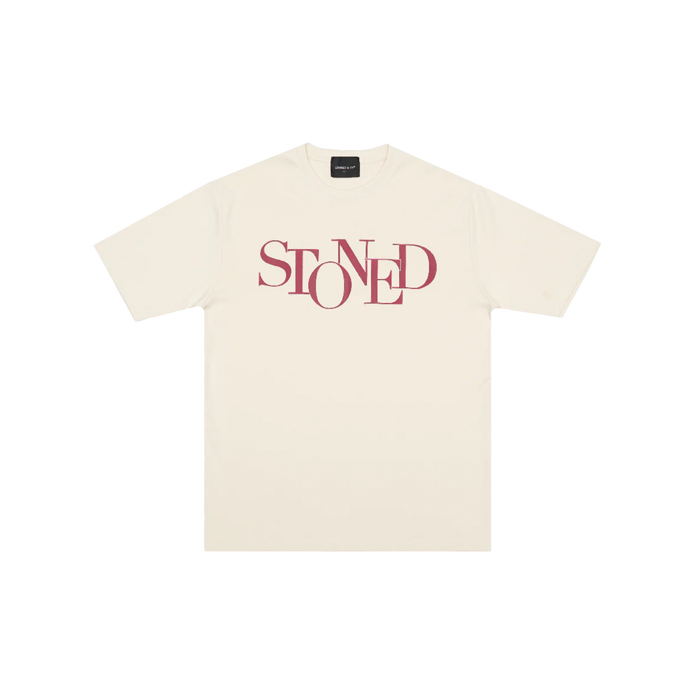 Stoned & Co ® Blessed25 : Finished Logo Tee Beige (SS25)