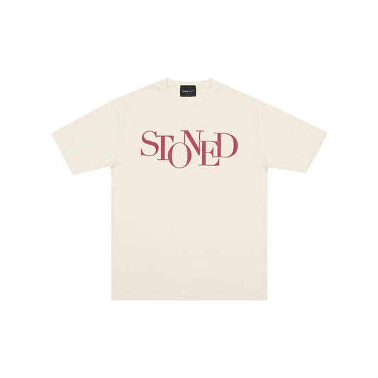 Stoned & Co ® Blessed25 : Finished Logo Tee Beige (SS25)