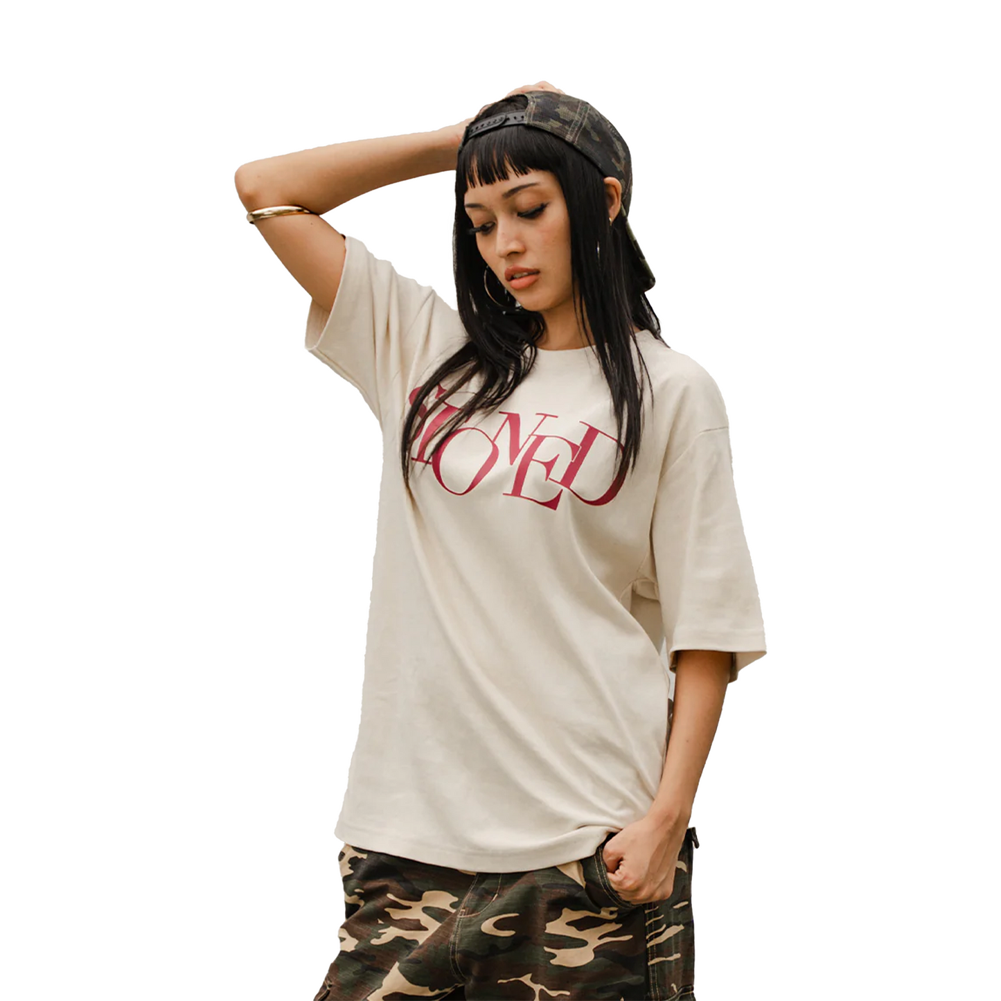 Stoned & Co ® Blessed25 : Finished Logo Tee Beige (SS25)