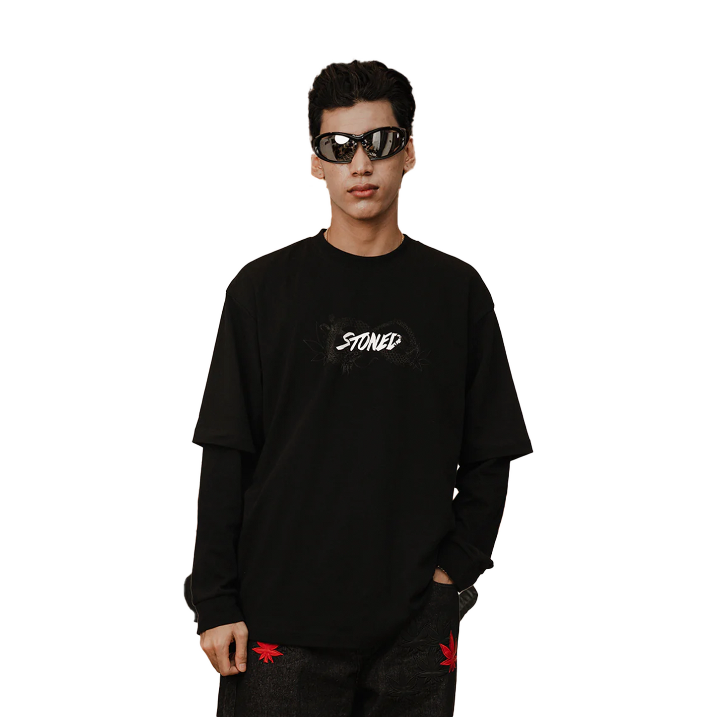 Stoned & Co ® Blessed25 : Genetic Naga Tee Black (SS25)