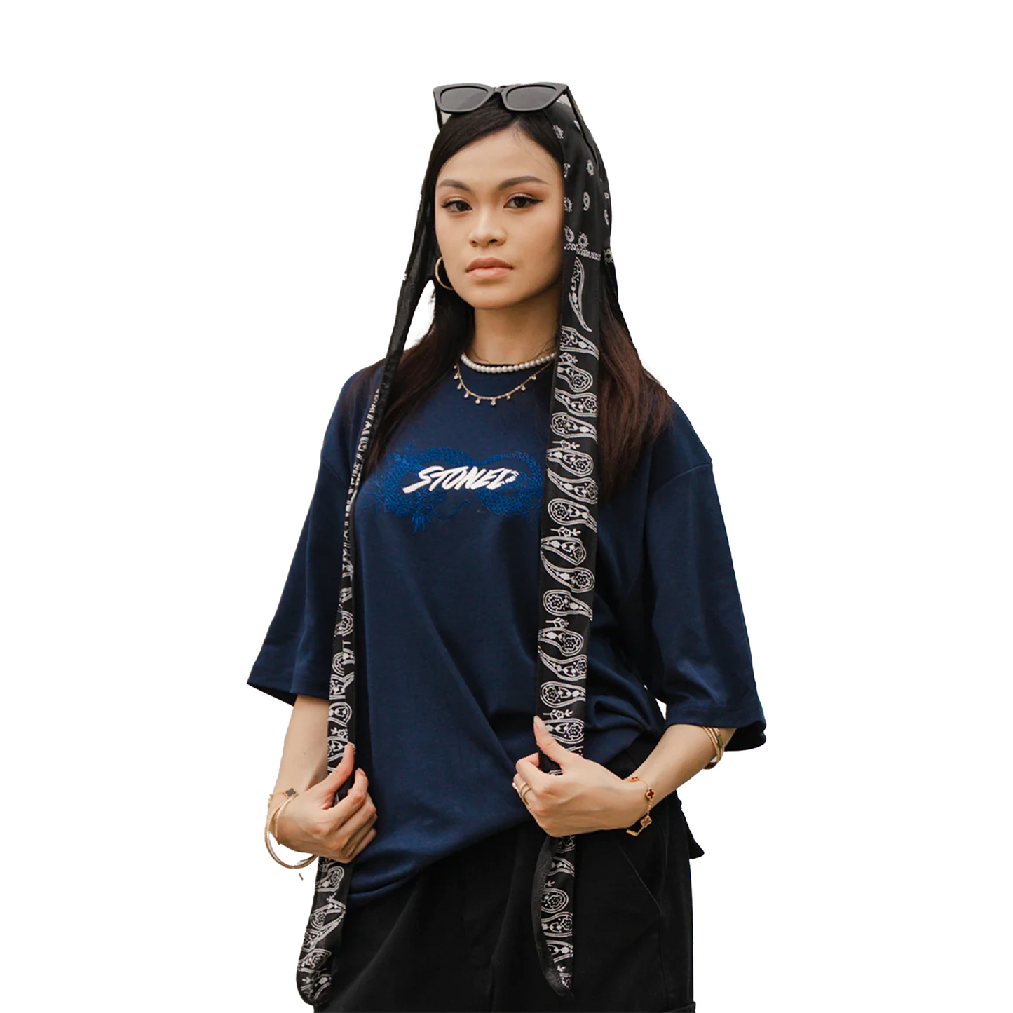 Stoned & Co ® Blessed25 : Genetic Naga Tee Navy (SS25)