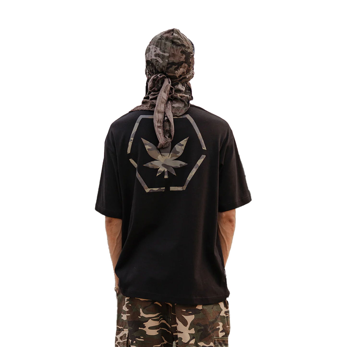 Stoned & Co ® Blessed25 : Hexagon Camo Tee Black (SS25)