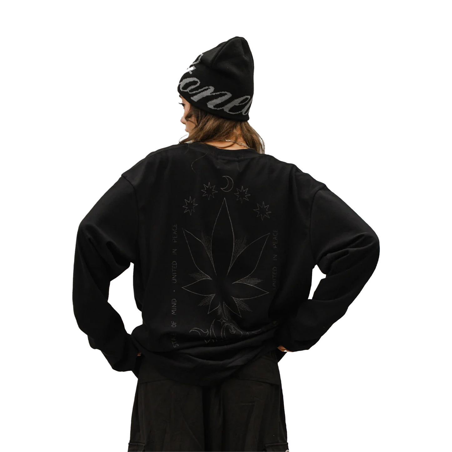 Stoned & Co ® Blessed25 : Signature Moonlight Long Sleeved Tee Black (SS25)