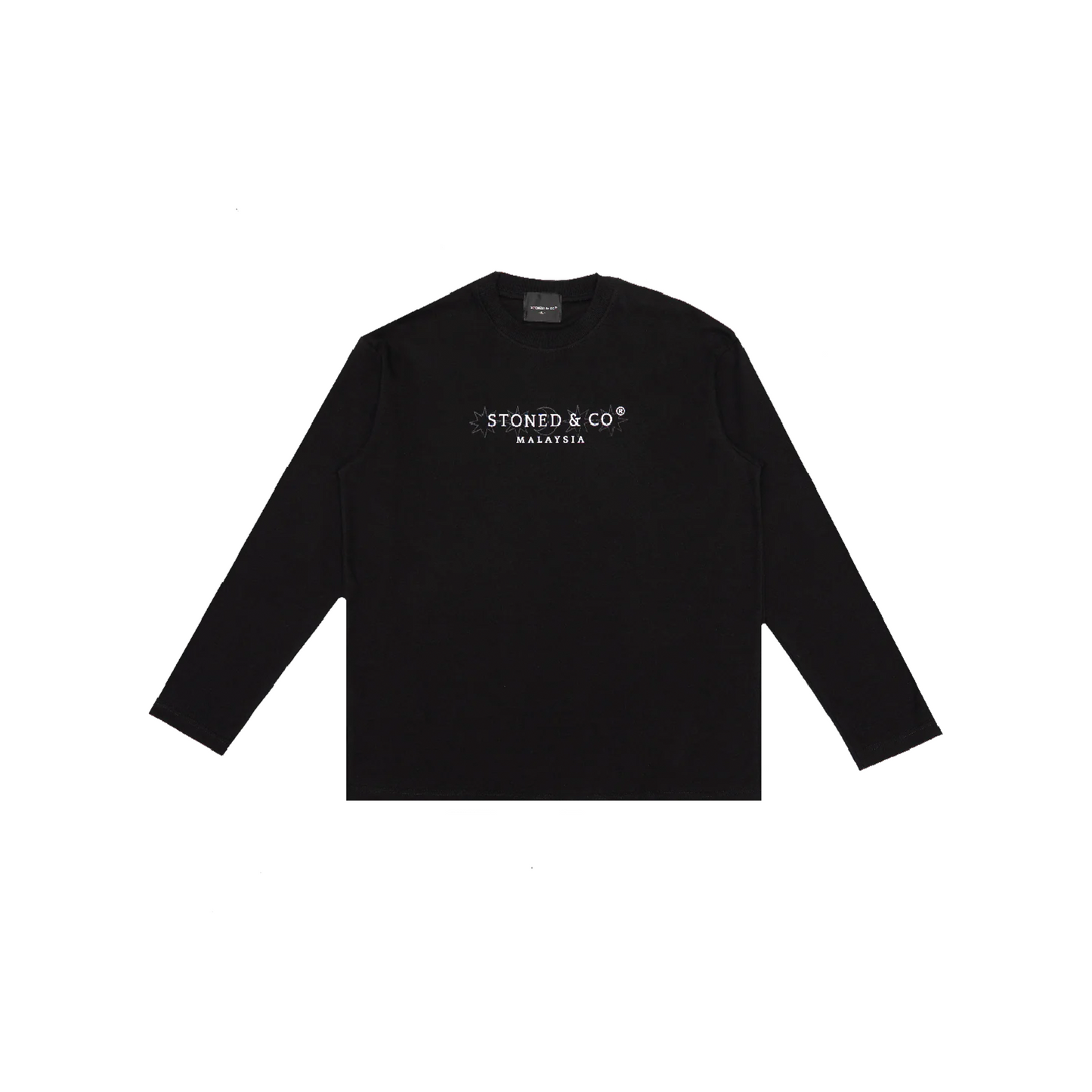 Stoned & Co ® Blessed25 : Signature Moonlight Long Sleeved Tee Black (SS25)