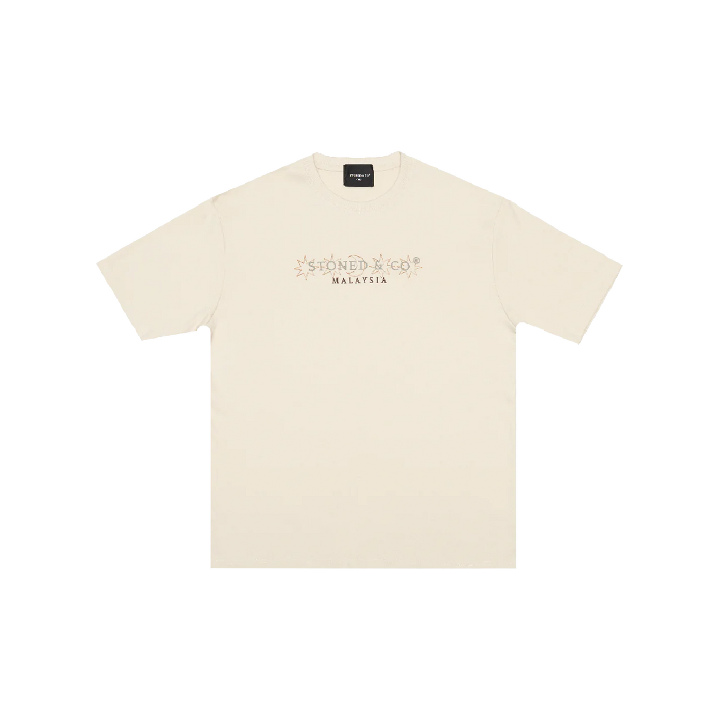 Stoned & Co ® Blessed25 : Signature Moonlight Tee Beige (SS25)