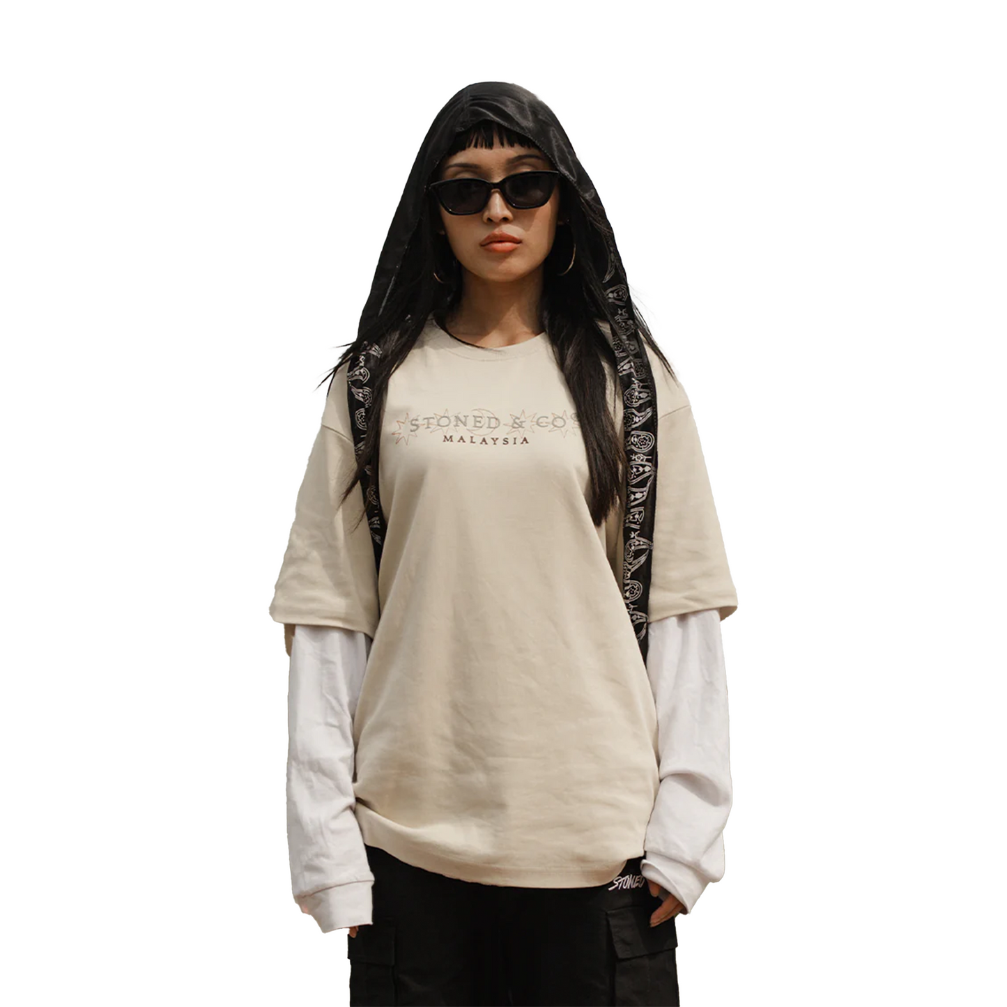 Stoned & Co ® Blessed25 : Signature Moonlight Tee Beige (SS25)