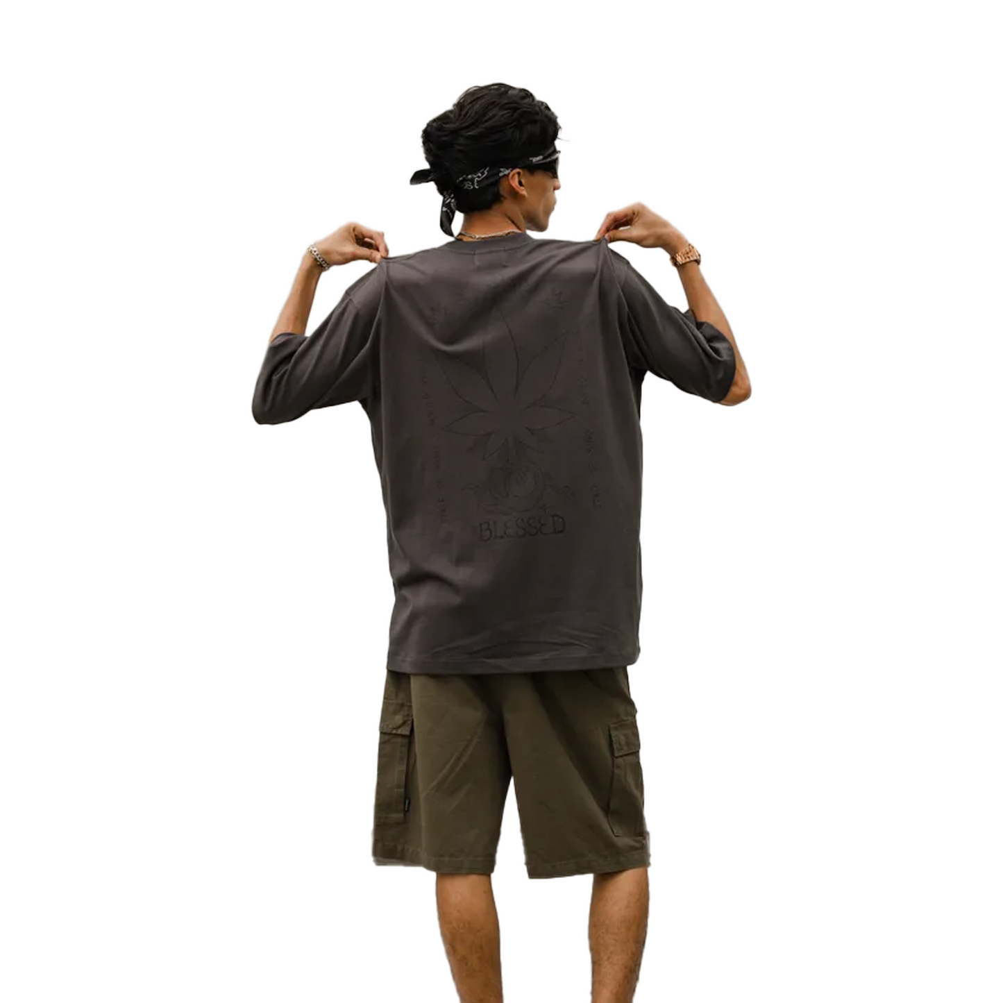 Stoned & Co ® Blessed25 : Signature Moonlight Tee Grey (SS25)