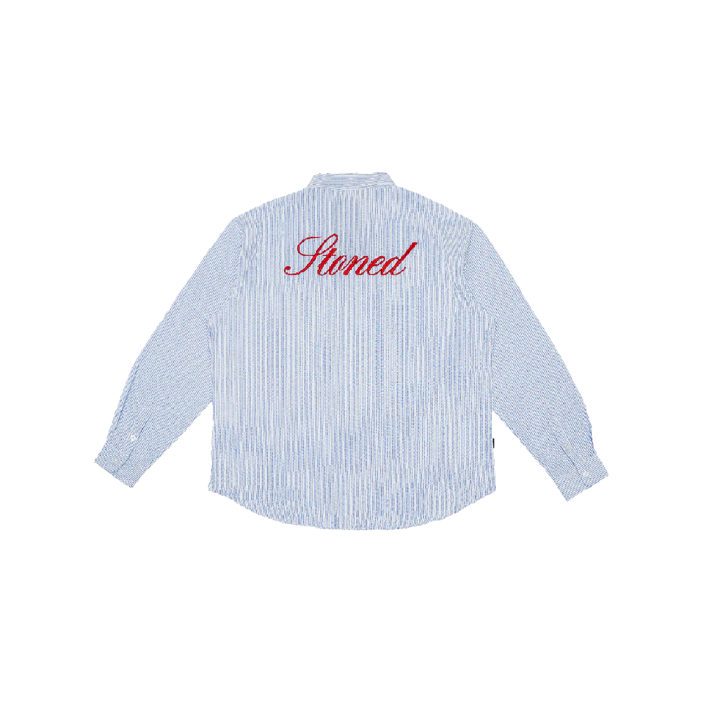 Stoned & Co ® Blessed25 : Stripe Long Sleeve Shirt Blue (SS25)