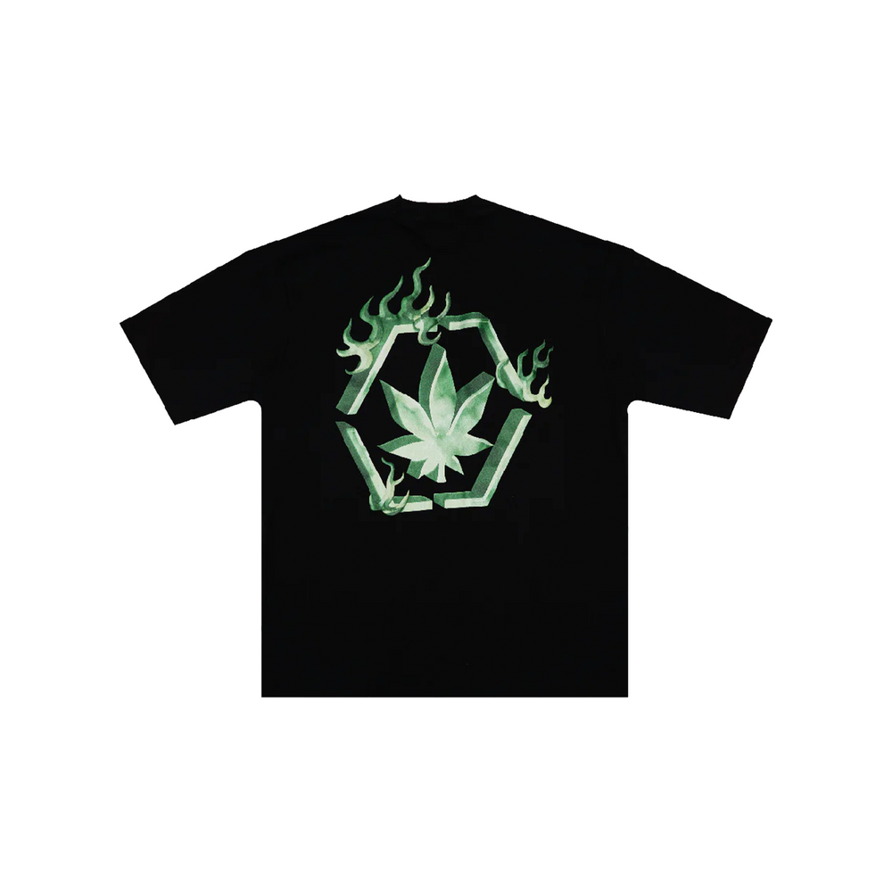 Stoned & Co ® Golden Jade : Genetic Hexagon Jade Tee Black (SS25)