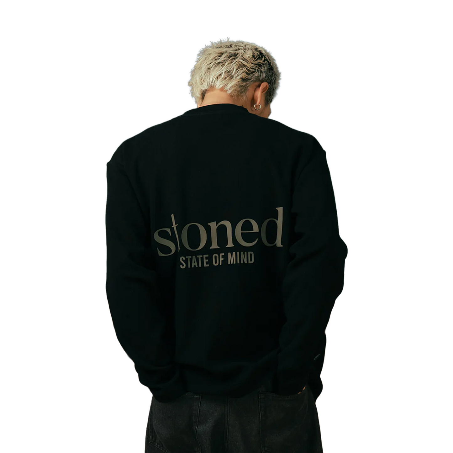 Stoned & Co ® Originals v2 : Waffle Long Sleeved Tee Black (FW25)