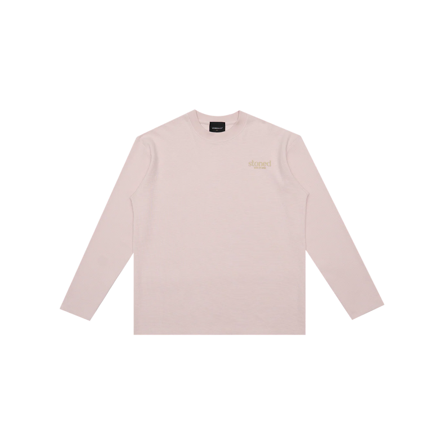 Stoned & Co ® Originals v2 : Waffle Long Sleeved Tee Pink (FW25)
