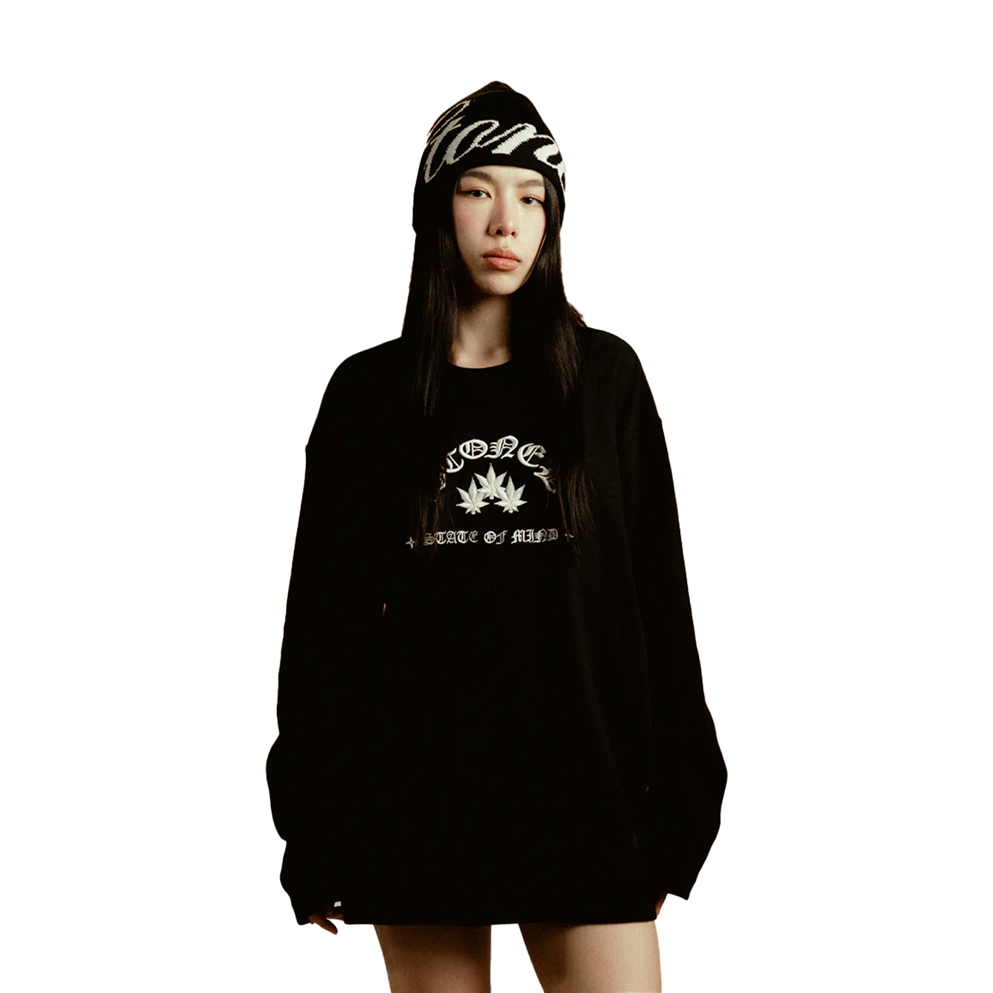 Stoned & Co ® WBB25 : Waffle L/S Tee Black (SS25)