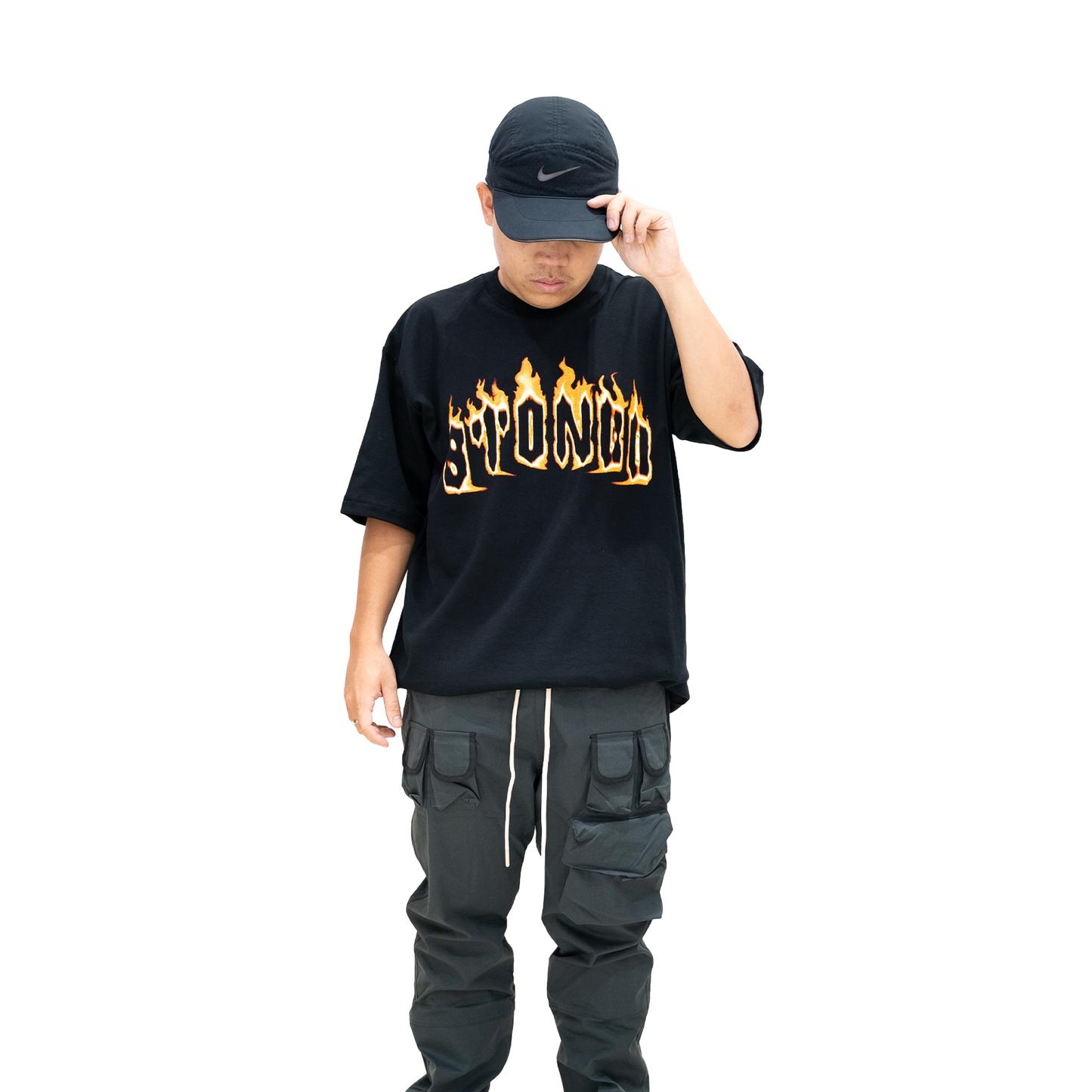 Stoned & Co ® Stoned Retro : Flame Tee Black (SS24)