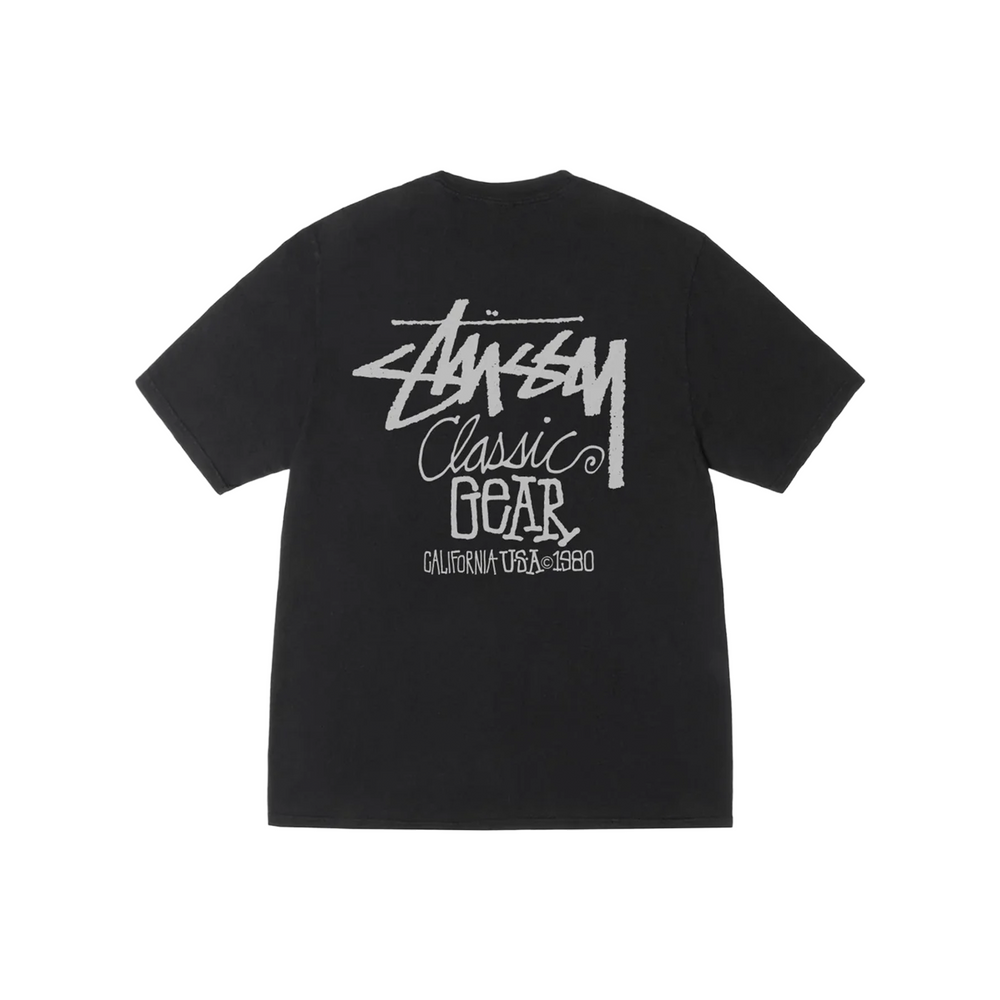 Stüssy Classic Gear Pigment Dyed Tee Black (SS25)