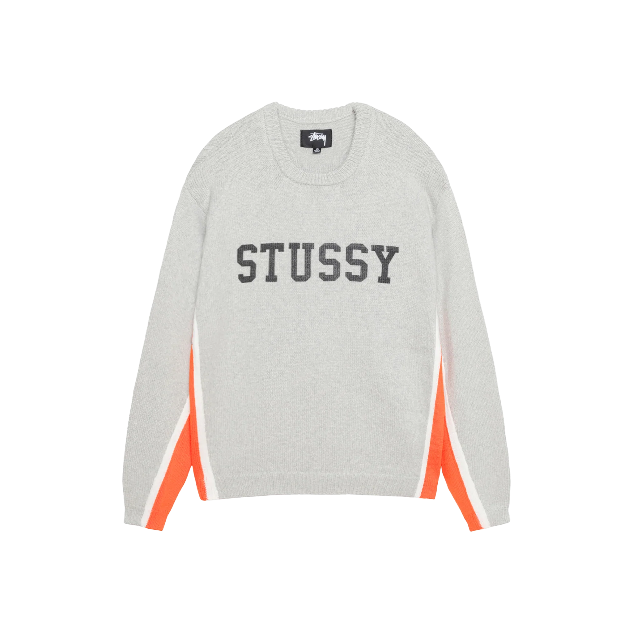 Stüssy Contrast Stripe Crewneck Sweater Heather (FW24) – STEALPLUG KL