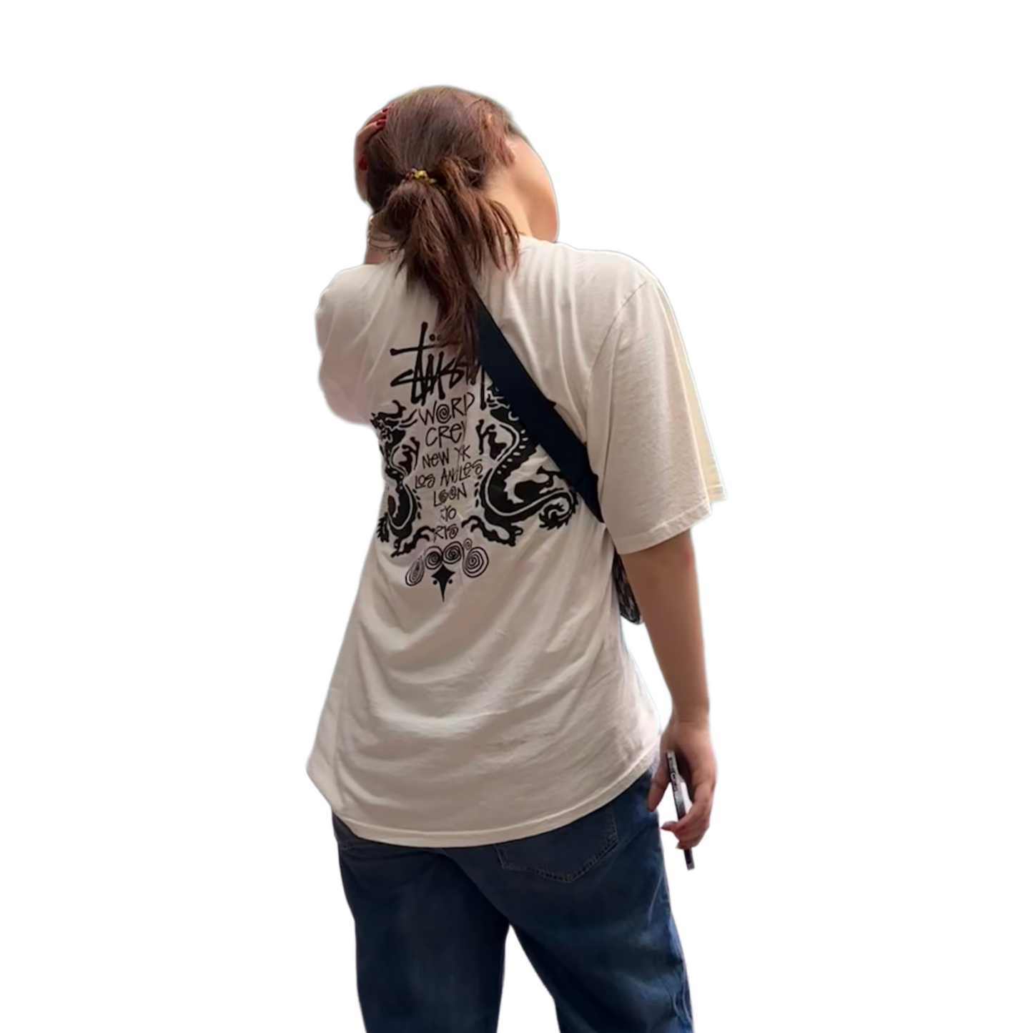 Stüssy Double Dragon Pigment Dyed Tee Natural (SS25)