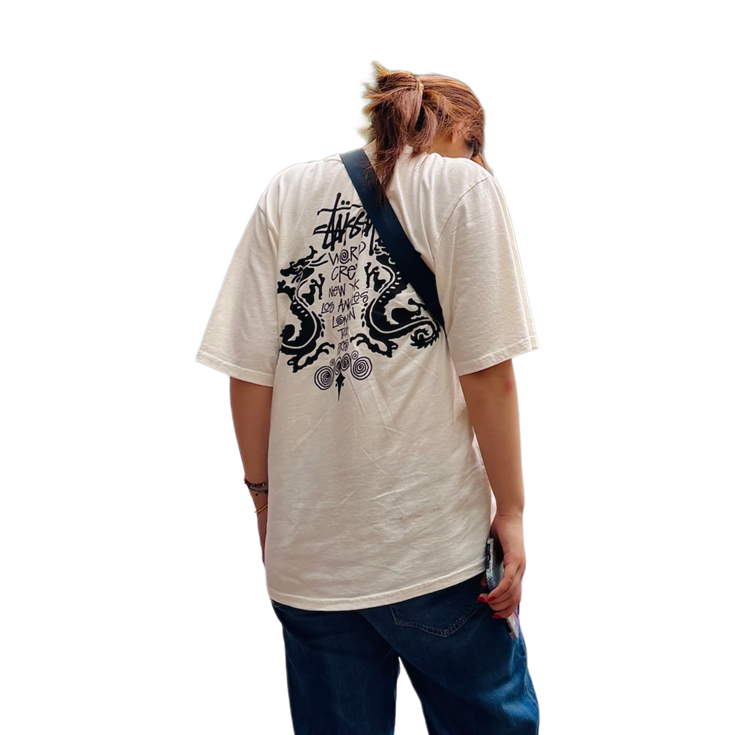 Stüssy Double Dragon Pigment Dyed Tee Natural (SS25)
