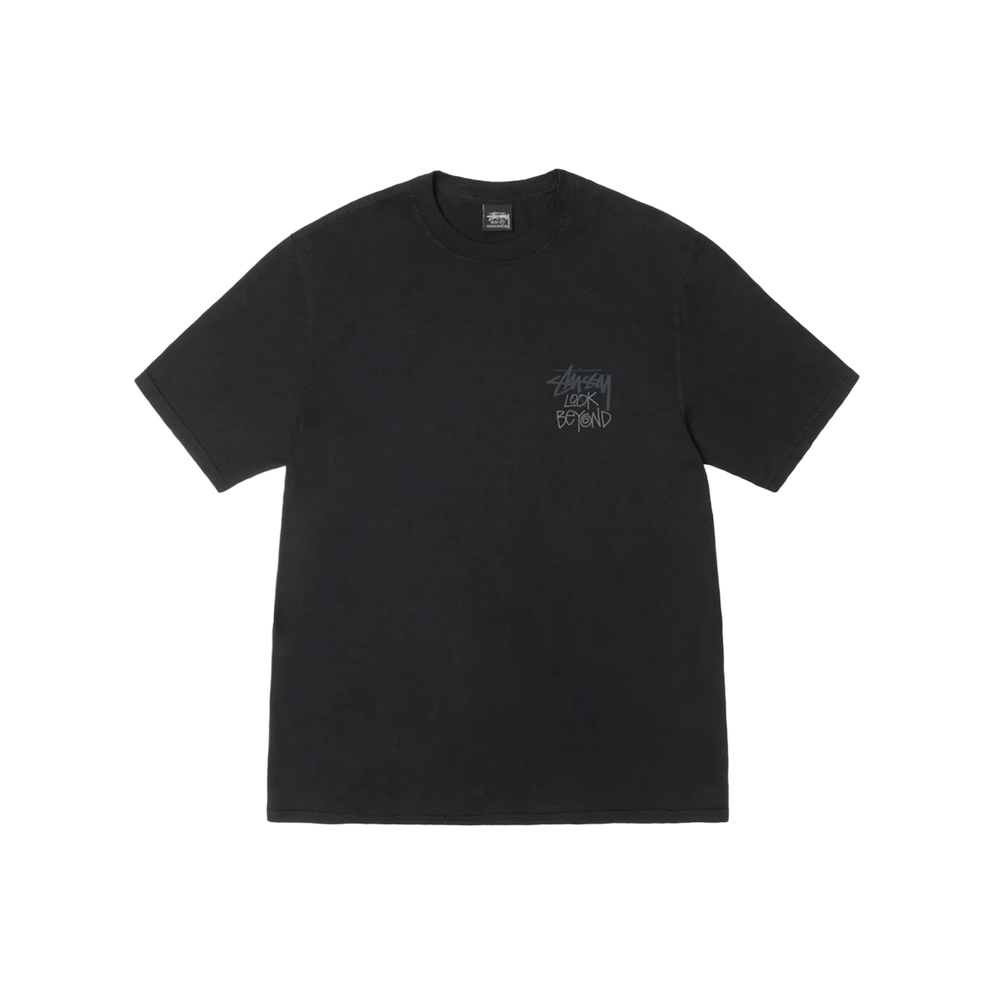 Stüssy Look Beyond Pigment Dyed Tee Black (SS25)