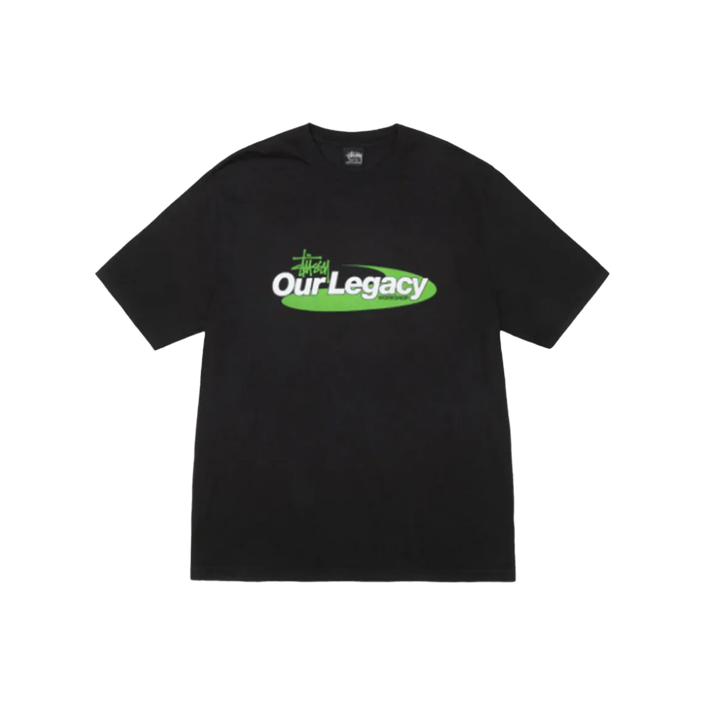 Stüssy Our Legacy Work Shop Swirl Pigment Dyed Tee Black (SS25)