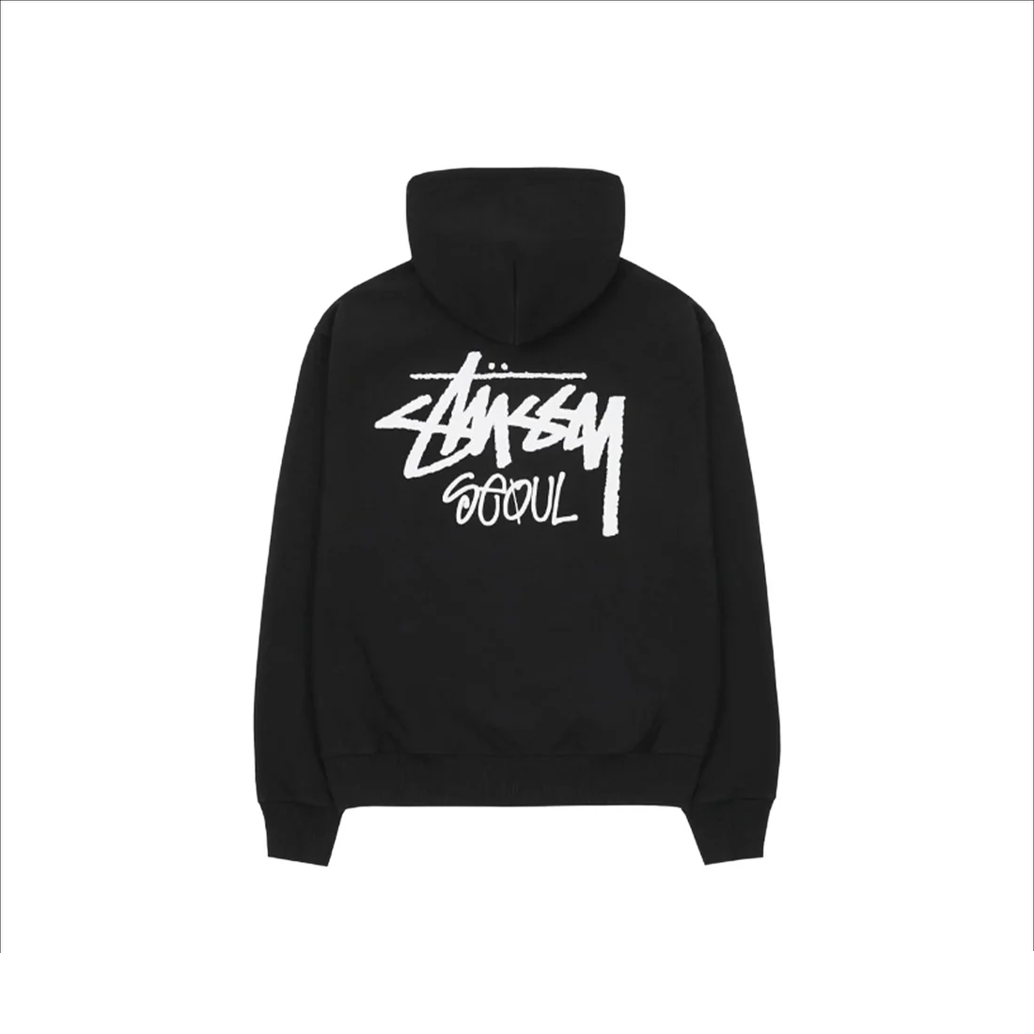 Stüssy Stock Seoul Zip-Up Hoodie Black (FW23) – STEALPLUG KL