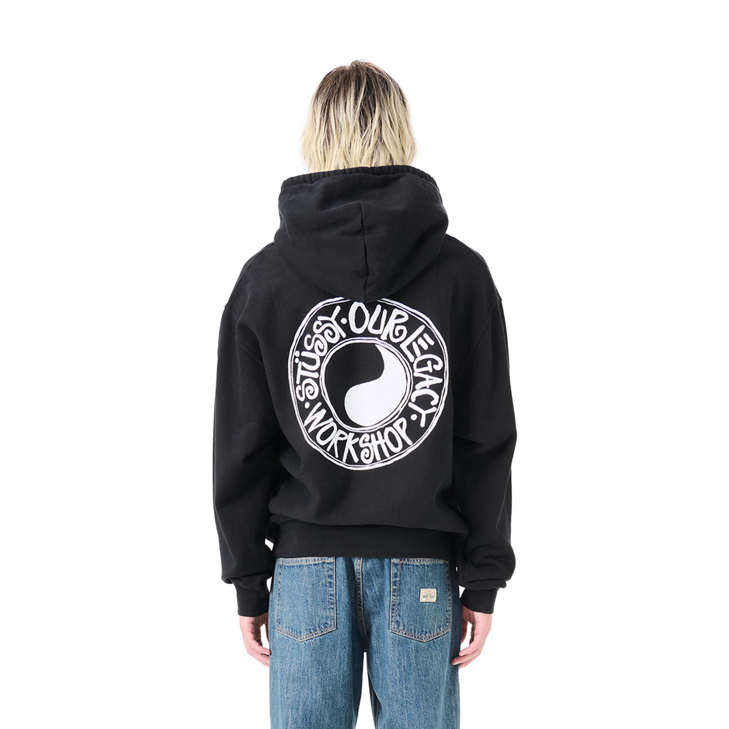 Stussy x Our Legacy Work Shop Buana Pigment Dyed Hoodie Black (FW24)