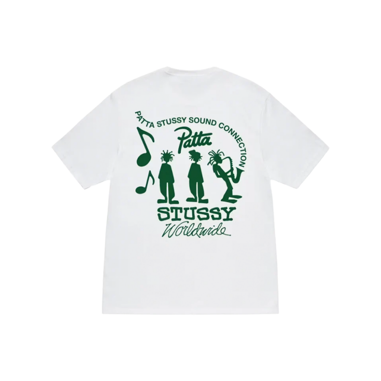 Stüssy x Patta Sound Connection Tee White (SS24)