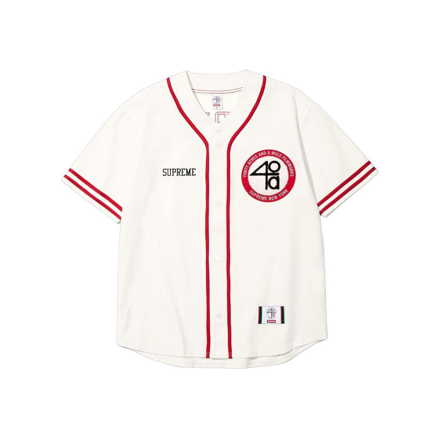 Supreme 40 Acres Twill Baseball Jersey Natural (SS25)