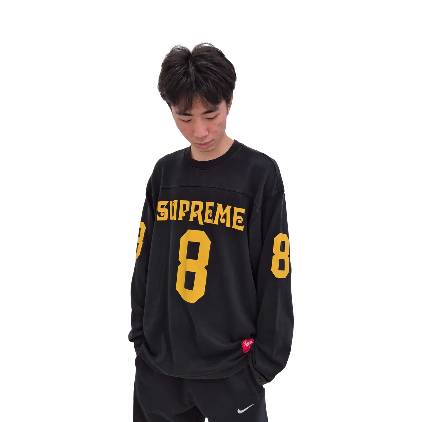 Supreme Affiliated Long Sleeved Football Tee Black (SS25)