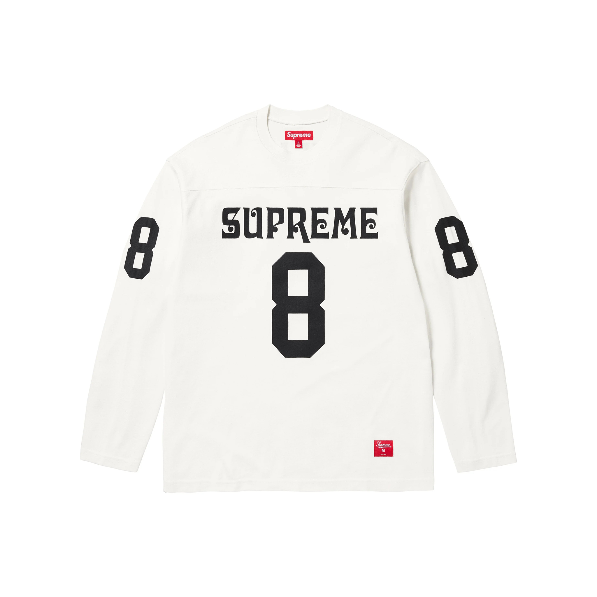 Supreme Affiliated Long Sleeved Football Tee White (SS25