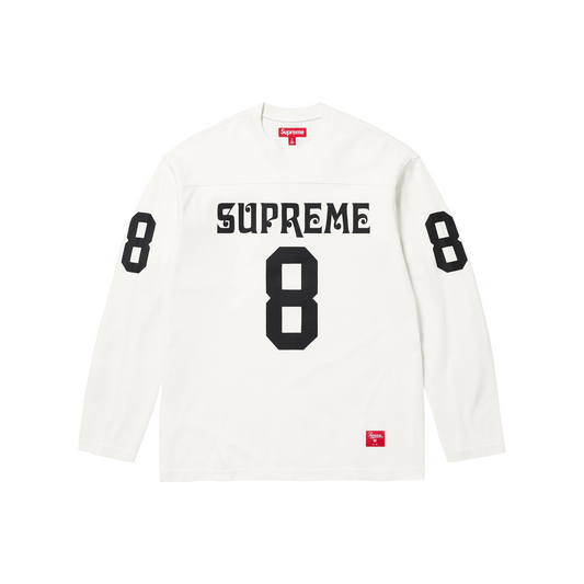 Supreme Affiliated Long Sleeved Football Tee White (SS25)