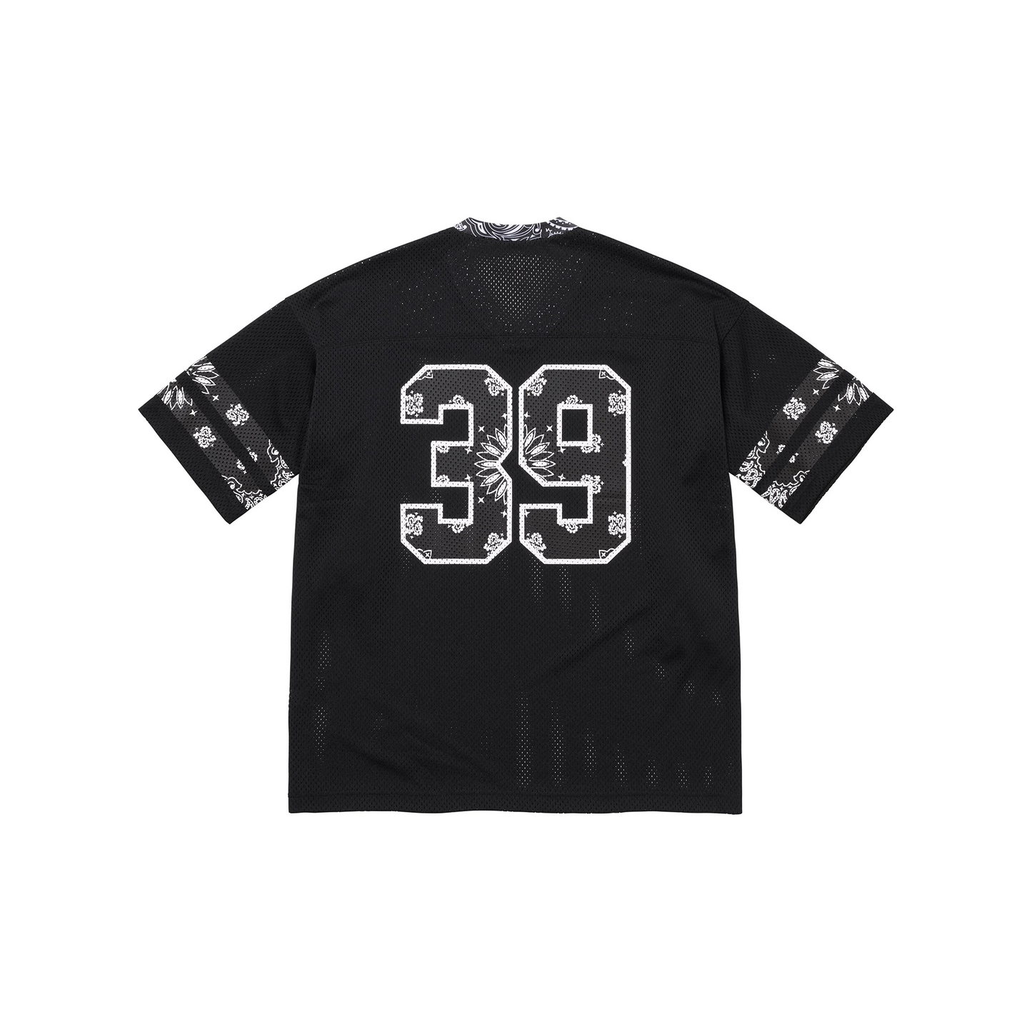 Supreme Bandana Football Jersey Black (SS25) - Front