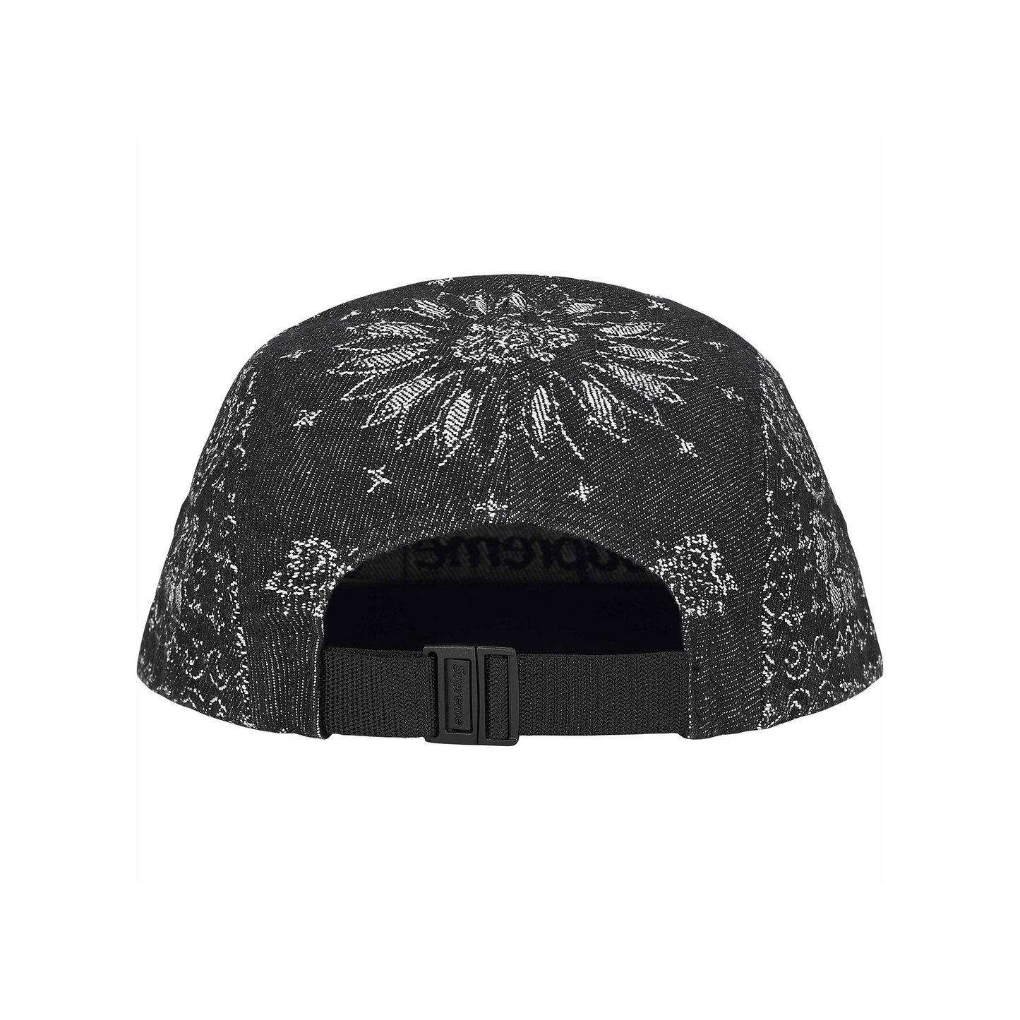 Supreme Bandana Jacquard Denim Camp Cap Black (SS25)