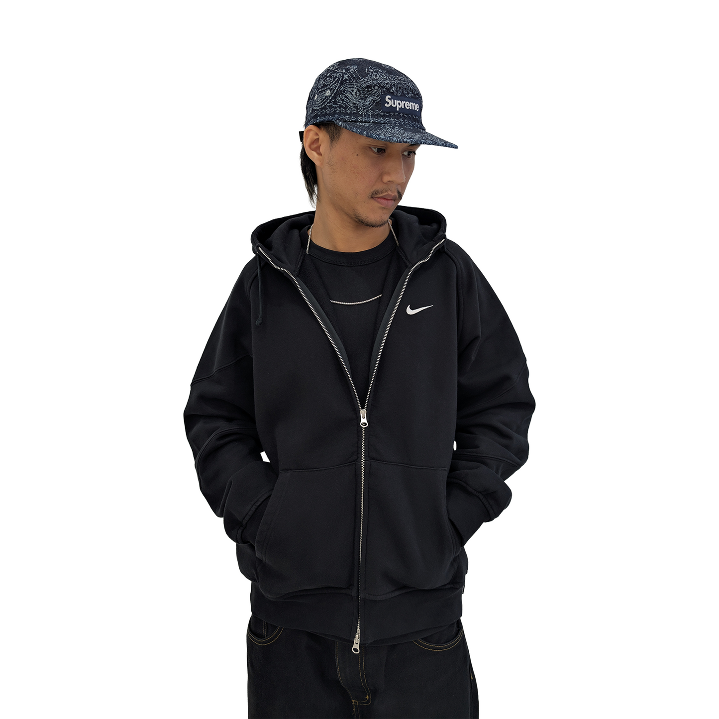 Supreme Bandana Jacquard Denim Camp Cap Indigo (SS25)