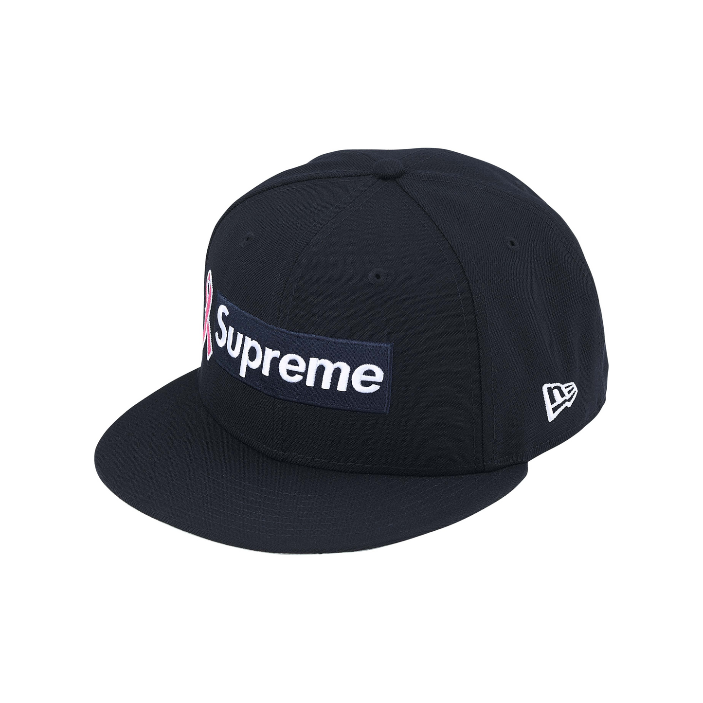 Supreme Breast Cancer Awareness Box Logo New Era® Cap Navy (FW25)