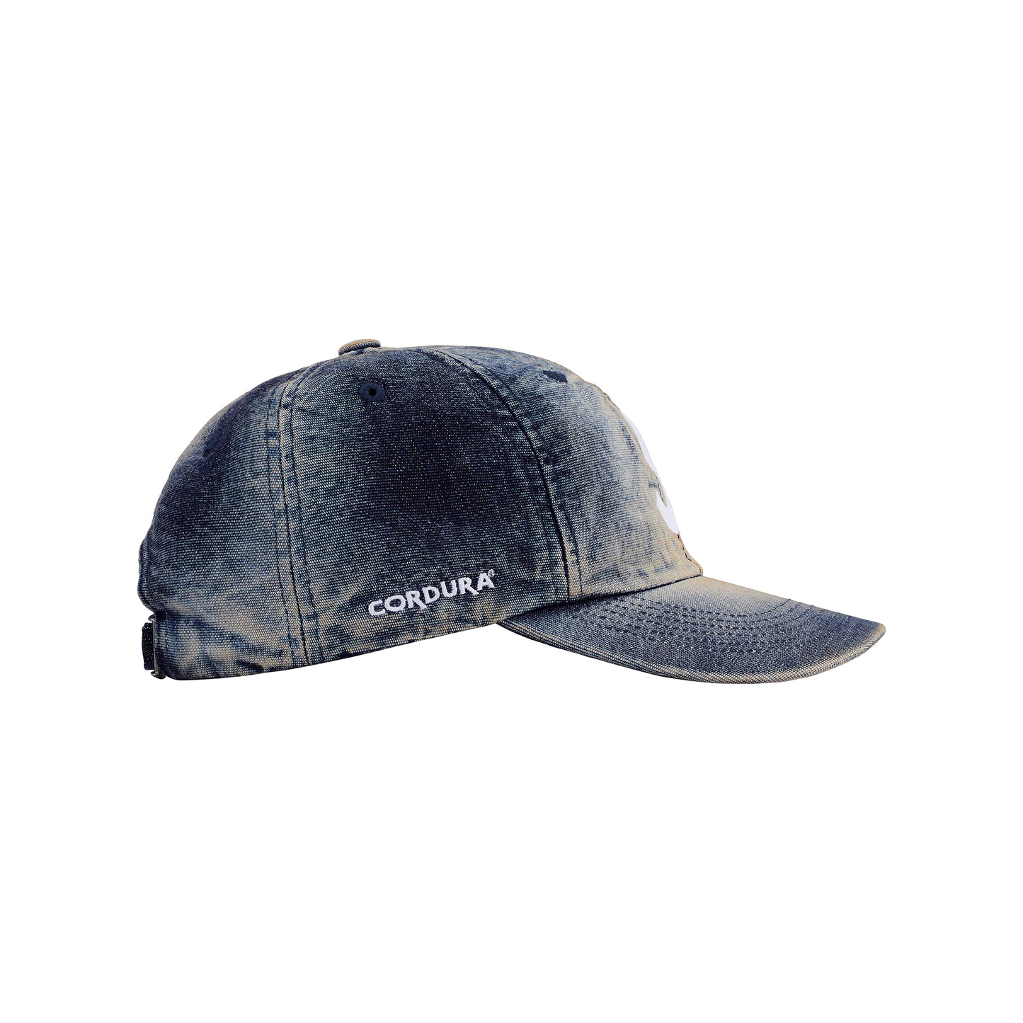 Supreme Cordura Denim S Logo 6-Panel Cap Bleached Indigo (SS25)