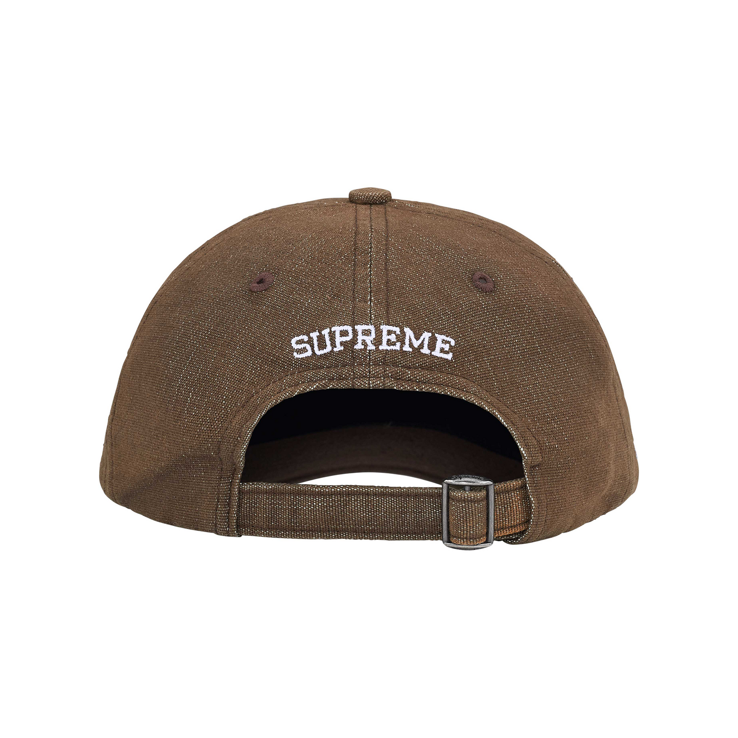 Supreme Cordura Denim S Logo 6-Panel Cap Brown (SS25)