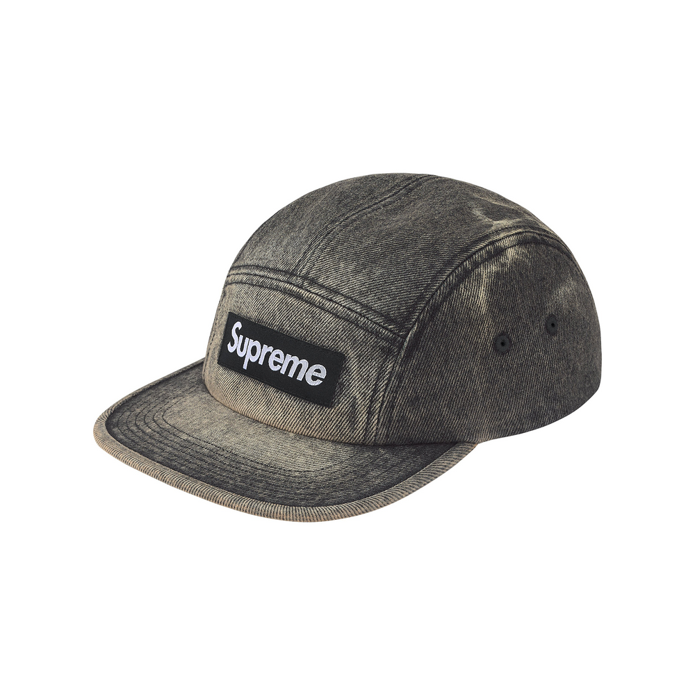 Supreme Denim Camp Cap Washed Black (FW25)