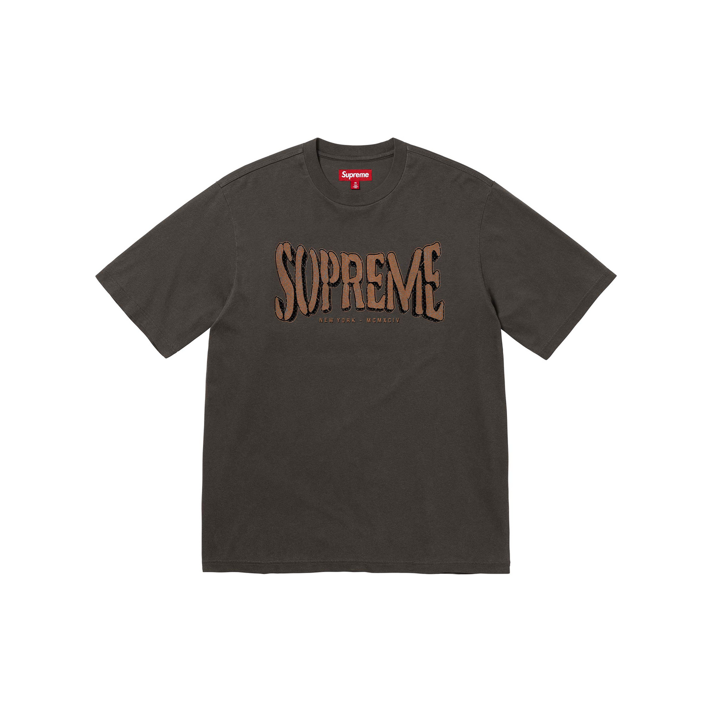 Supreme Flocked Washed S/S Tee Black (SS25)