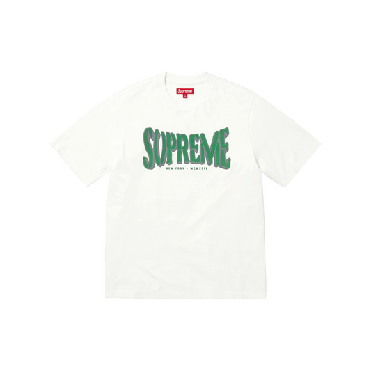Supreme Flocked Washed S/S Tee White (SS25)