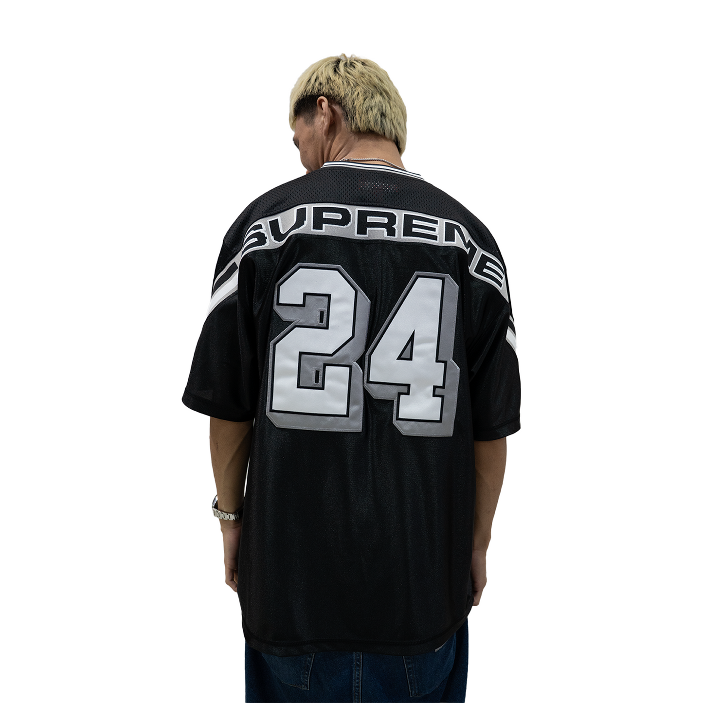 Supreme Jacquard Rib Football Jersey Black (FW24)